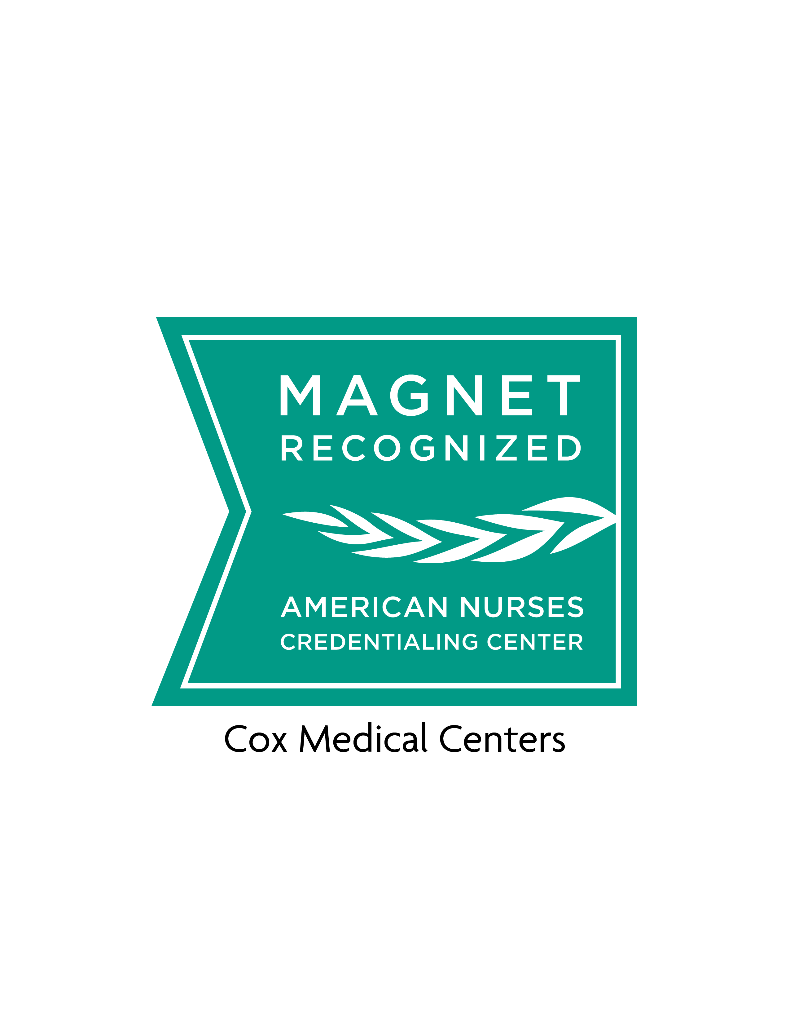 black logo with white magnet recognized lettering