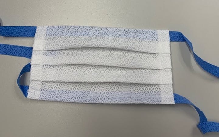 A photo shows an example of a mask.